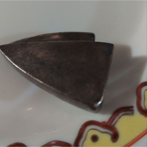 Sterling Silver 925 Vintage Clip On Earrings Large 3D Puff - Picture 3 of 14